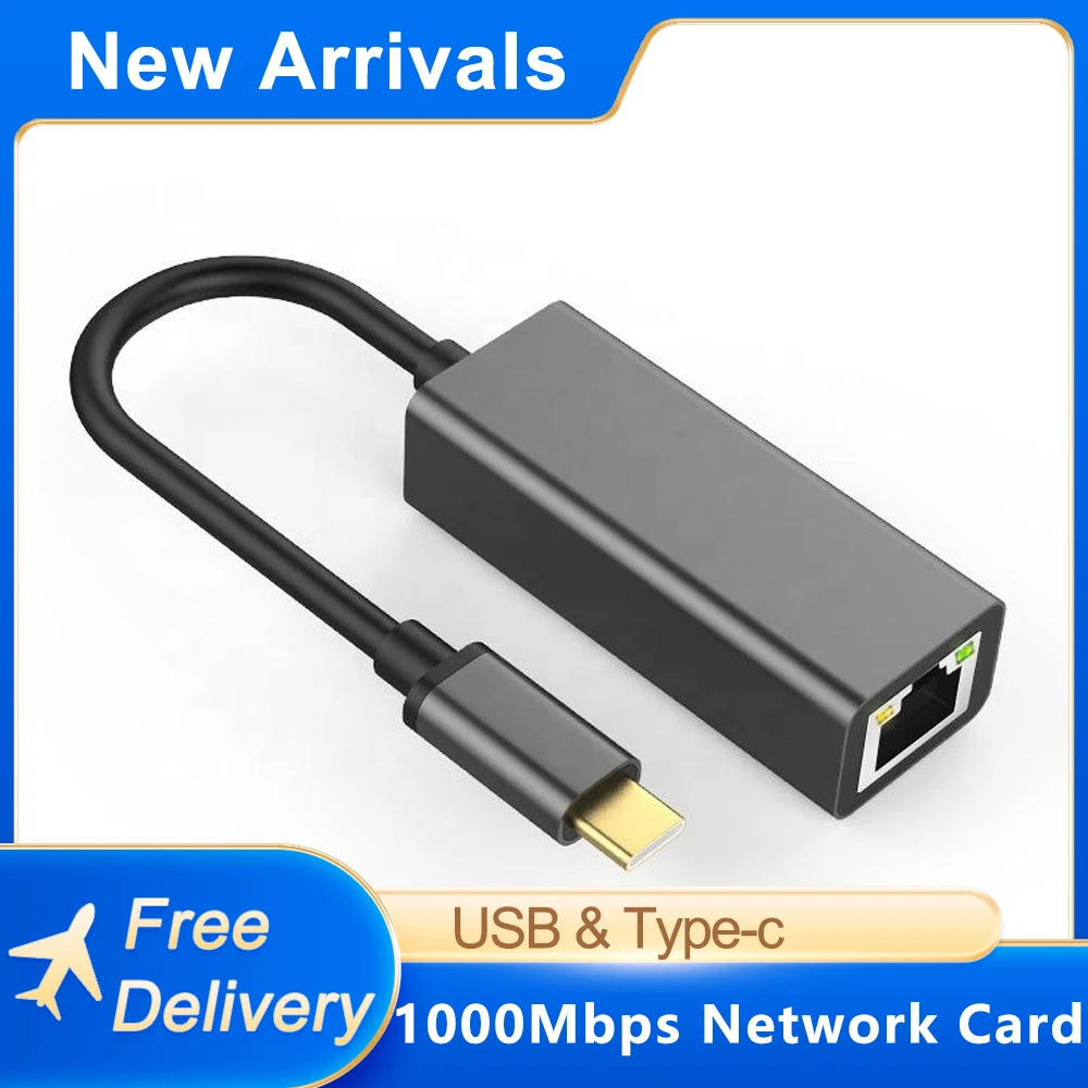 Typec Usb 3.0 Gigabit Wired Network Card Adapter 1000mbps