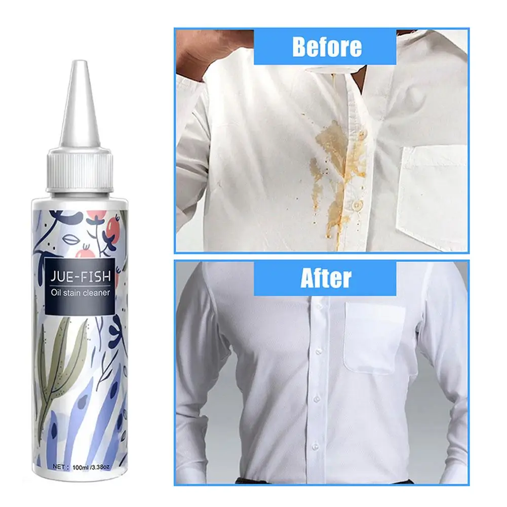 

1 шт., 100 мл, Универсальное масло для одежды, средство для удаления сложных масляных пятен, грязеотталкивающая одежда для очистки I2F1