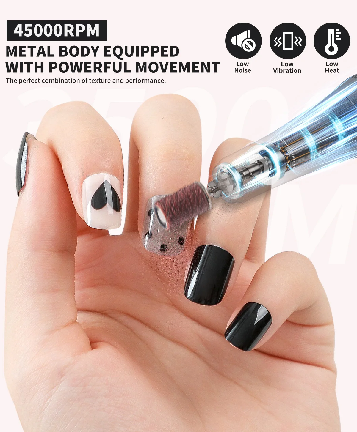 35000/45000RPM Rechargeable Nail Drill Machine Professional Portable Electric Ma