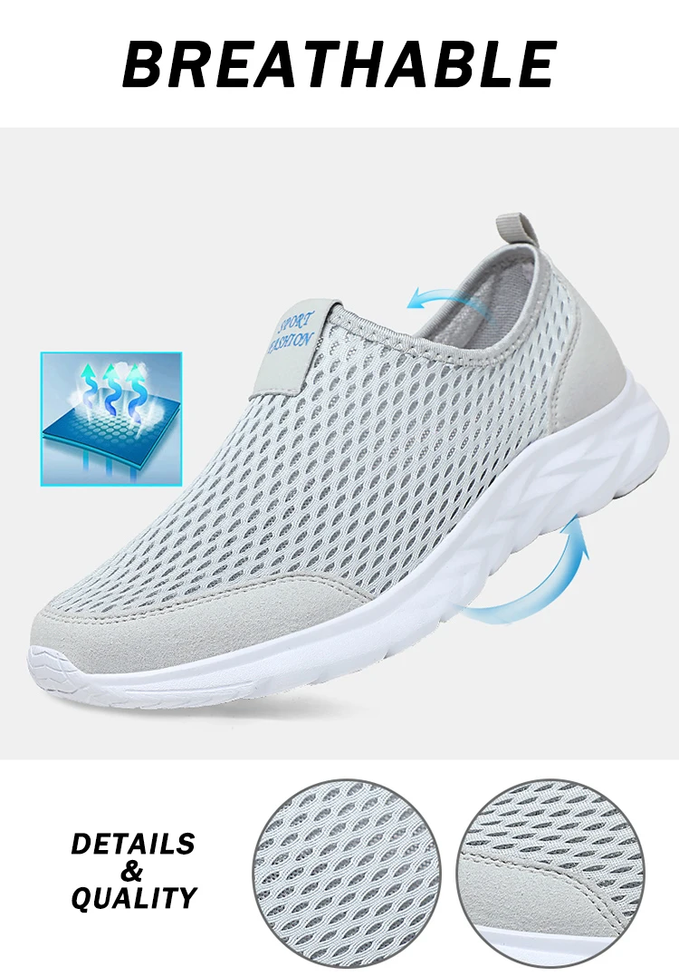Lightweight Mens Casual Sneakers - Breathable Outdoor Walking Shoes