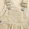 2024-07-18 Lioraitiin 3-24M Baby Girl Summer Overalls Infant Wide Leg Solid Color Jumpsuit Front Pocket Suspender Pants Outfits 4