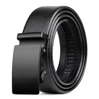 Hommes en cuir ceinture en métal voiture automatique boucle ceinture de travail de haute qualité hommes 120cm ceinture en cuir 1