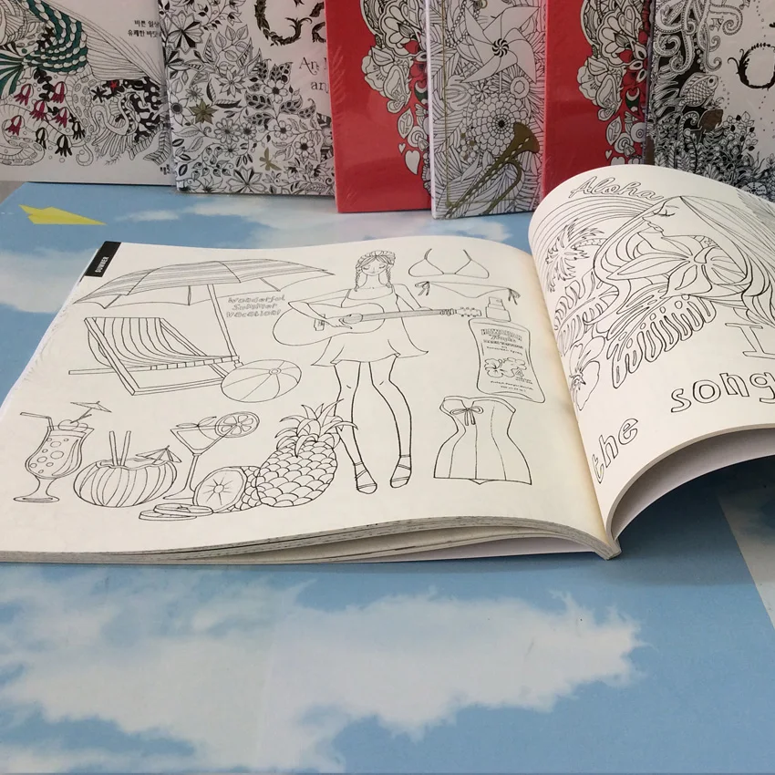 96 Pages Fashion Anti-stress Inky Treasure adult colouring books Secret Garden Painting Drawing Books art coloring books