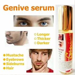 Thailand Genive Hair Growth Serum Oil Hair Beard Eyebrow Sideburns Longer Thicker 10ML