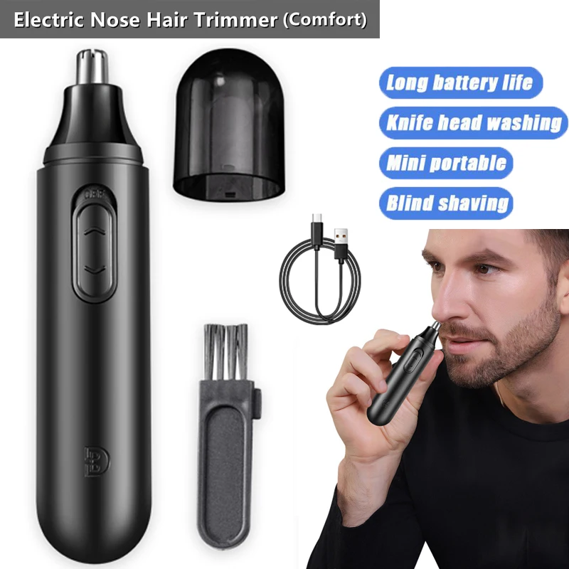 

2023 Nose Hair Trimmer Nostril Ear Hairs Electric Removal Shaver Clipper Machine Trimmer for Men Safely USB Charging Epilators A