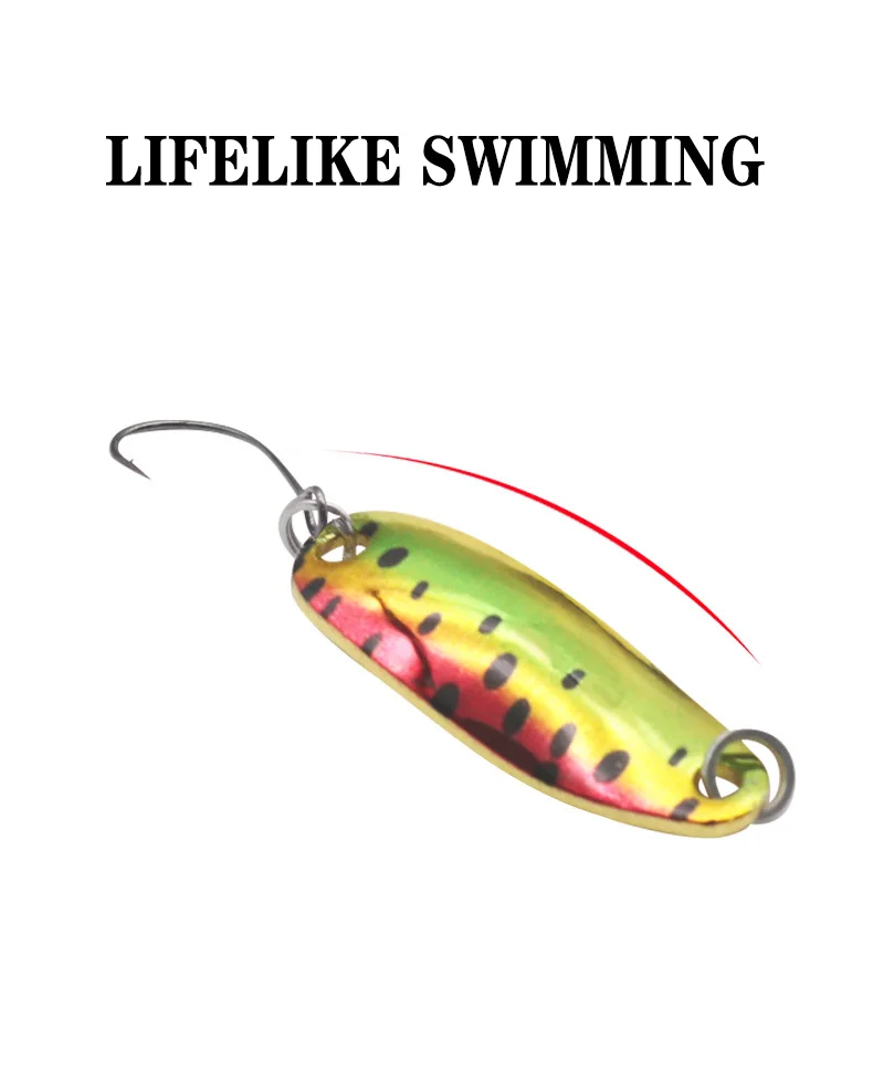 1PCS Löffel köder 2,5g 3,5g 5g Angeln Lockt Pesca Harten Köder Fluss Bach Süßwasser Bass hecht Forelle – Detail 4