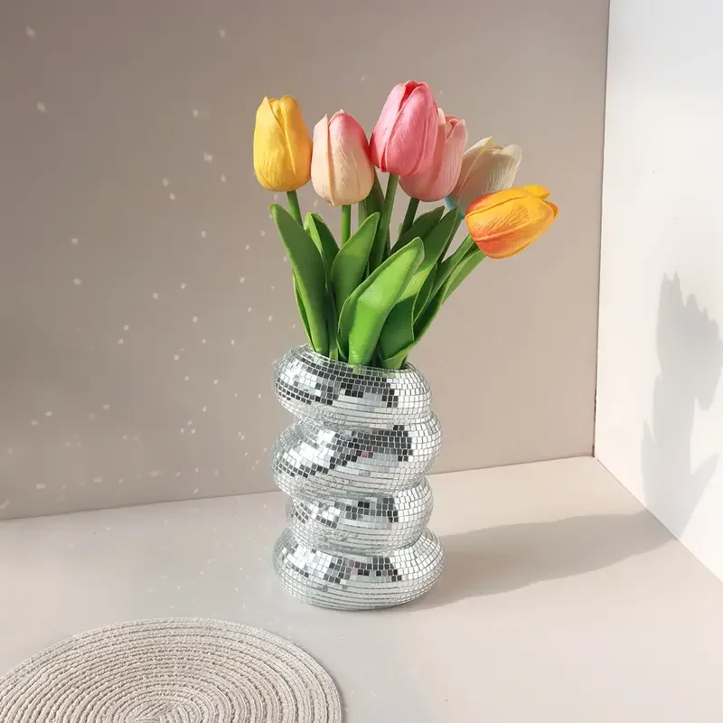 Disco Vase Mirror Ball Vase Pen holder Modern and Elegant Decor Home Decor Vase Unique Home Gift for her  Wall 3