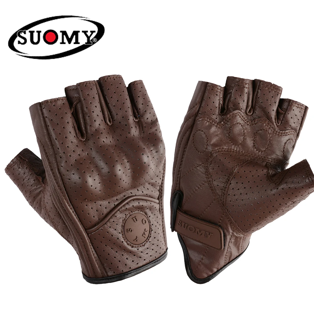 SuomyMotorcycleSummerGlovesLeatherMotocrossHalfFingerGloves