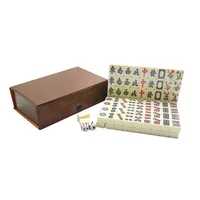 Chinese Mahjong Game Set 144 White Engraved Mini Tiles For Family Gathering For Chinese Style Game Play Family Leisure Time 1