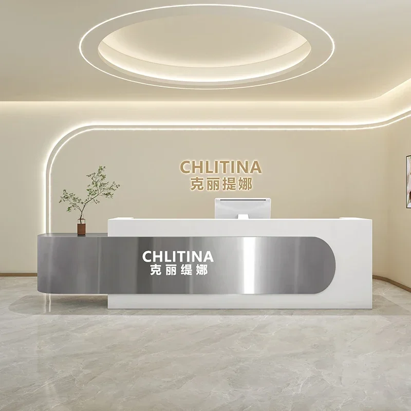 Beauty Salon Reception Desk Help Checkout Center Storage Convenience Store Table Customer Service Institute Counter Cashier Shop