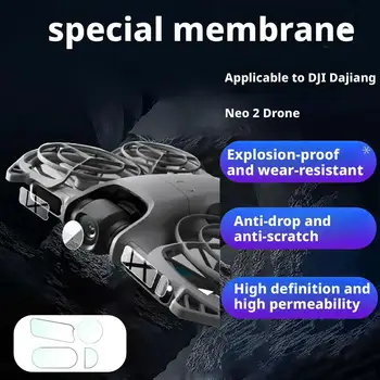 Pellicola per lenti in vetro temperato + pellicola morbida per sensore + pellicola morbida ad alta definizione per schermo indicatore per accessori drone DJI Neo 2