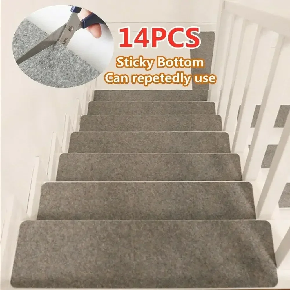 14Pcs/Set Floor Mat Stair Tread Carpet Non Slip