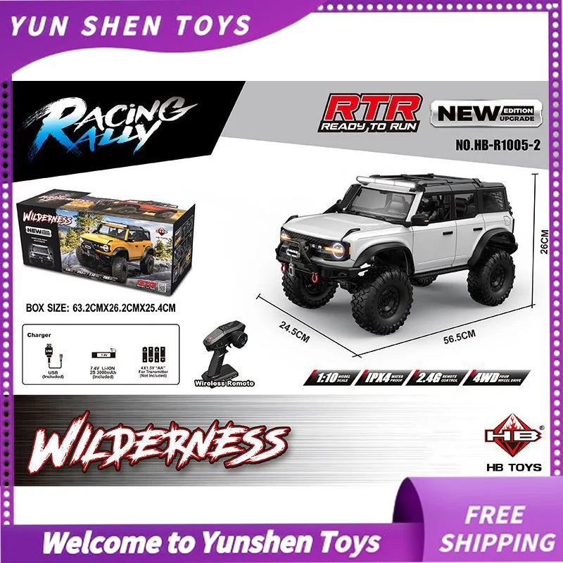 Huangbo Hbr1001/R1006 Upgraded Simulation Climbing Off-Road Vehicle 1:10 Professional Adult Rc Four-Wheel Drive Customized RC  4
