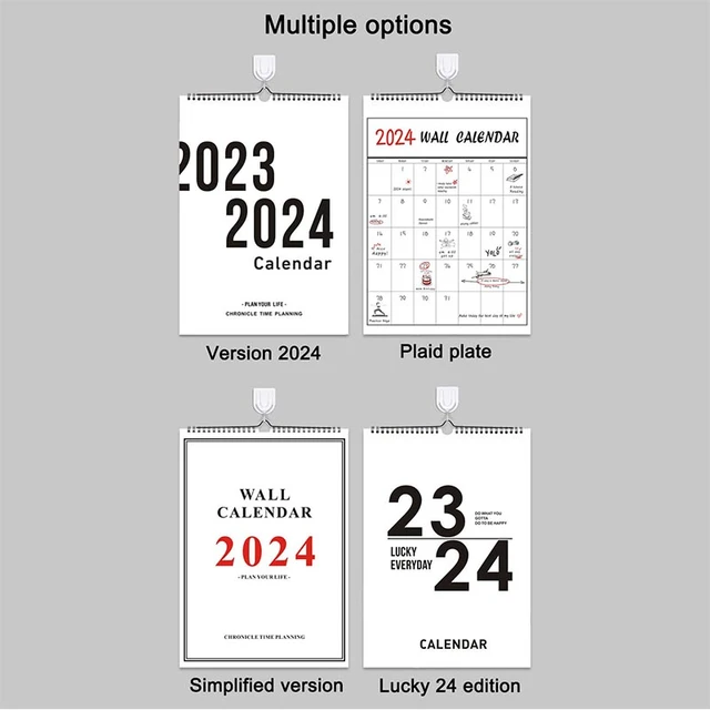 Brand New 2024 Household Hanging Calendar Work Plan Calendar Countdown Room  Daily Office School Supplies Printing Products - AliExpress