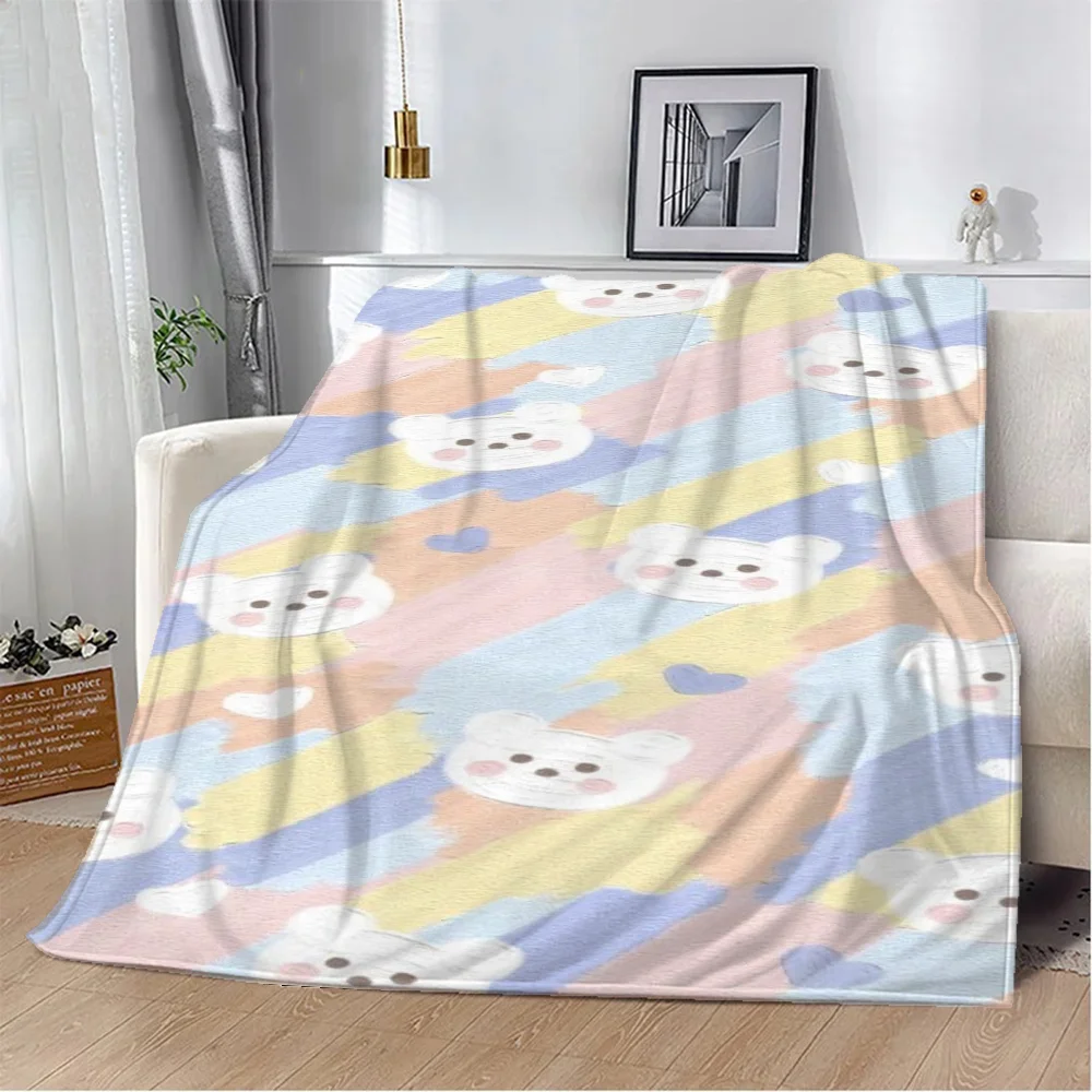 소파 장 양털 담요, 많은 꽃, 푹신하고 부드러운 담요, 침대 던지기, 니트 격자 무늬 극세사 침구