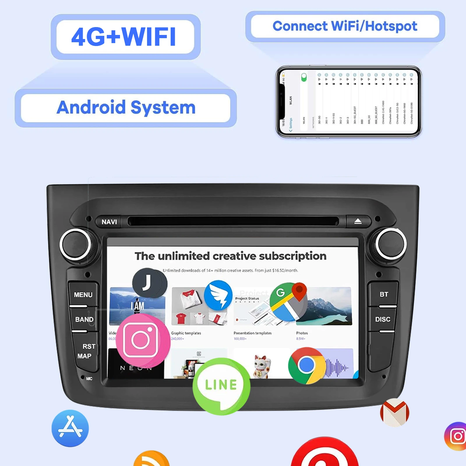 Android Car Radio for Alfa Romeo Mito 2008-2019 Multimedia Player Supports CarPl