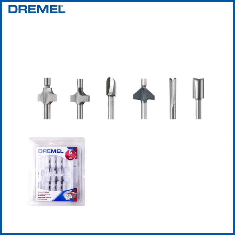 

Dremel 692 6-Piece Router Bit Set 612/615/617/618/650/654 Work With DREMEL Electric Grinders For Trimming Carving Slotting
