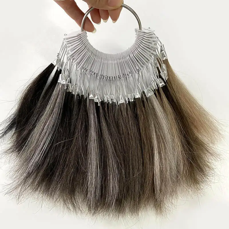 Human Hair Color Ring For Men Toupee 61 Colors For Salon Wholeseller