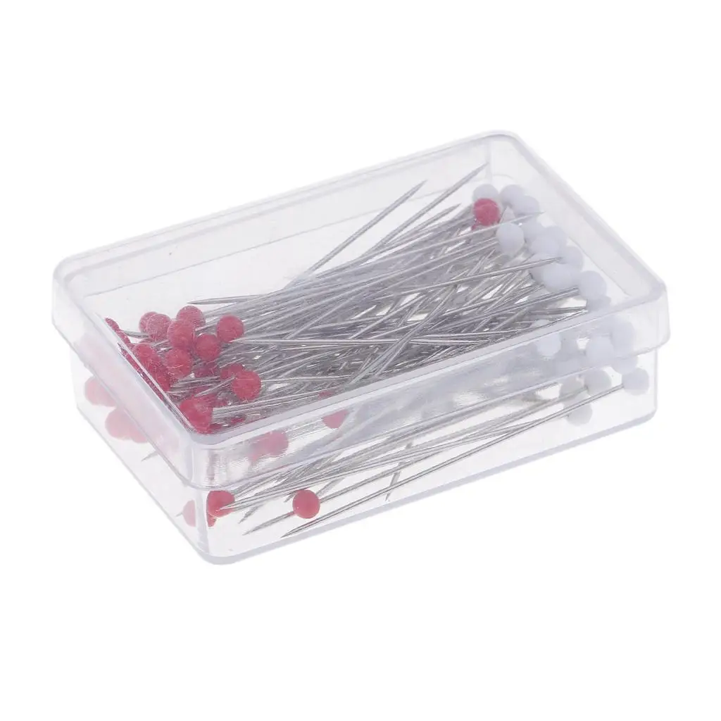100 Pieces Glass Ball Head Sewing Pins Needles Embroidery Doll