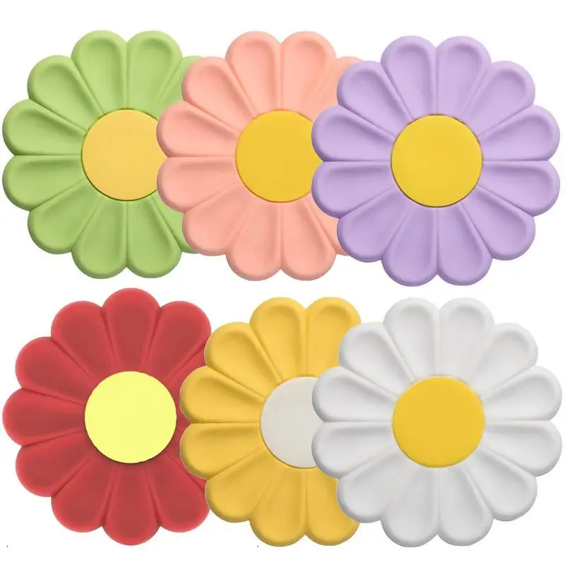 Silicone Pot Mat Leuke Daisy Hittebestendige Trivets Voor Hete Potten Waterdichte Siliconen Antislip Werkbladen Mat Coaster Placemat