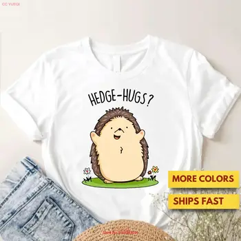 귀여운 헤지 허그 티셔츠, 고슴도치 애호가 프리미엄, 울트라 소프트, 긴팔 또는 반팔