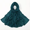 Nouveau Hijabs musulmans pour femmes écharpe mince châles unis Femme Musulman doux Viscose rayonne foulard islamique Turban bandeau 190x85 cm