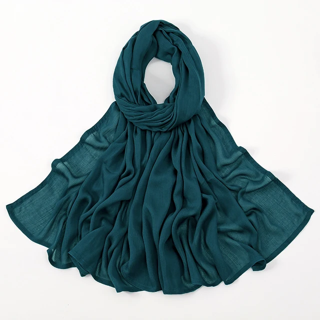 Nouveau Hijabs musulmans pour femmes écharpe mince châles unis Femme Musulman doux Viscose rayonne foulard islamique Turban bandeau 190x85 cm