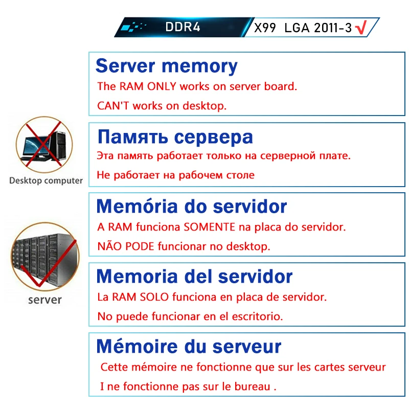 Desktop Ram Memory Desktop Memory Server Memory Original SK/hy chip DDR4 Ram 8GB 16GB 32GB 64GB PC4 2133MHz 2400MHz 2666MHz 2133 2400 2666 ECC REG Server Memory support X99