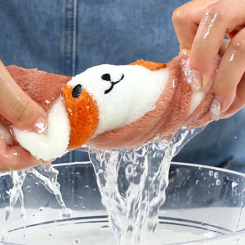 Bathing Towel Designed Chic Cute Cartoon Absorbent Hand Towel Non-shedding Hanging Duck Wipe Soft Kids Hand Towels 핸드타올 hand towel bamboo hand towel microfiber hand towel