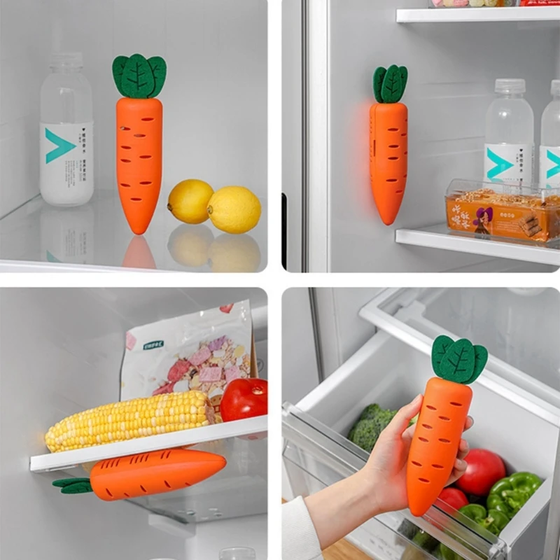 Refrigerator Deodorant Refrigerator Deodorizer Odor Eliminators for Drawer & Lunch Boxes Bamboo Activated Charcoal Fridge Deodorizer Box