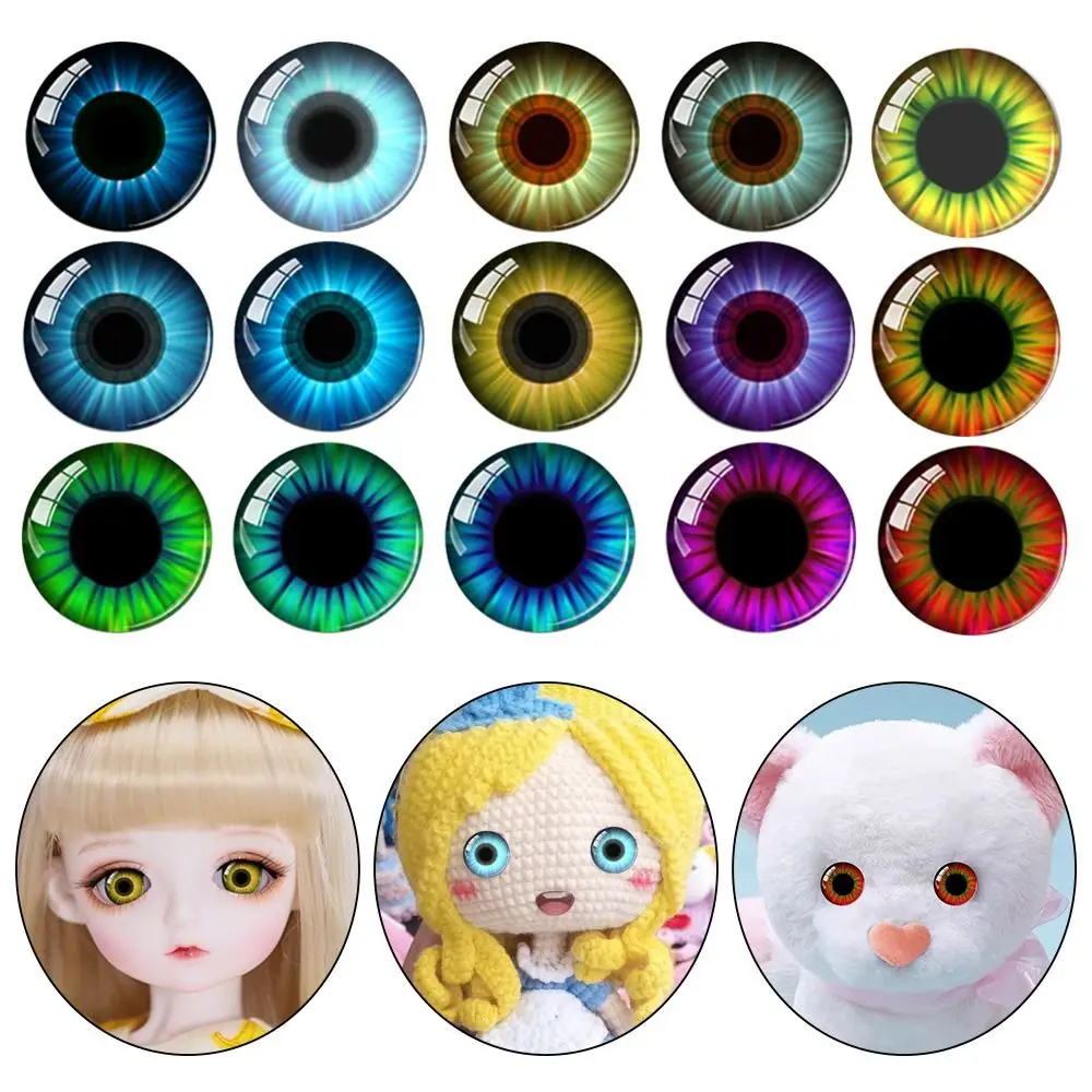 20pcs/10pairs High Quality 6mm-20mm Eyes Crafts Eyes Crystal Plastic Puppet Crystal Eyes Dolls DIY Tools DIY Accessories