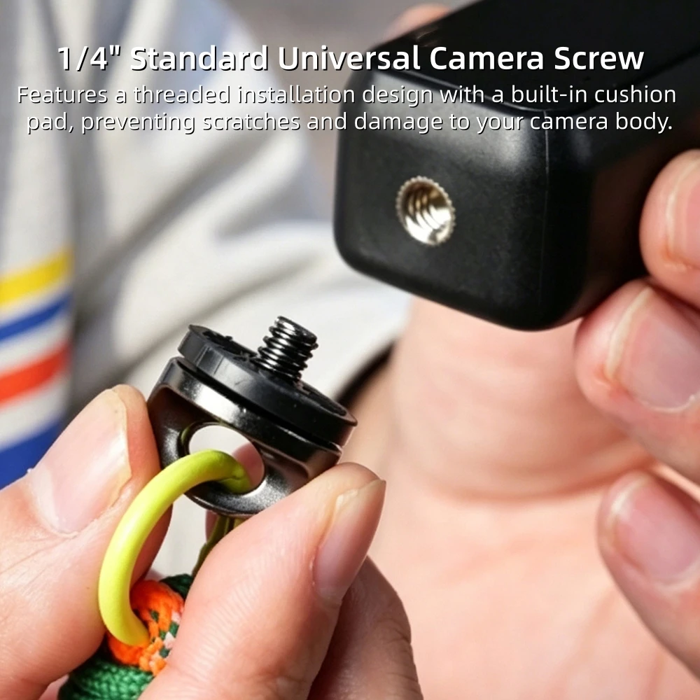 DJI Pocket 4 3 GoPro Insta360 X5 x4 DSLR 카메라 액세서리 분실 방지 로프 숄더 스트랩 랜야드 1/4인치 나사 마운트