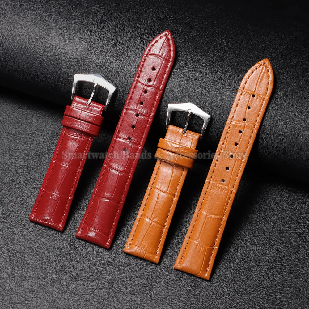 Premium Calfskin Leather Watch Strap with Steel Buckle