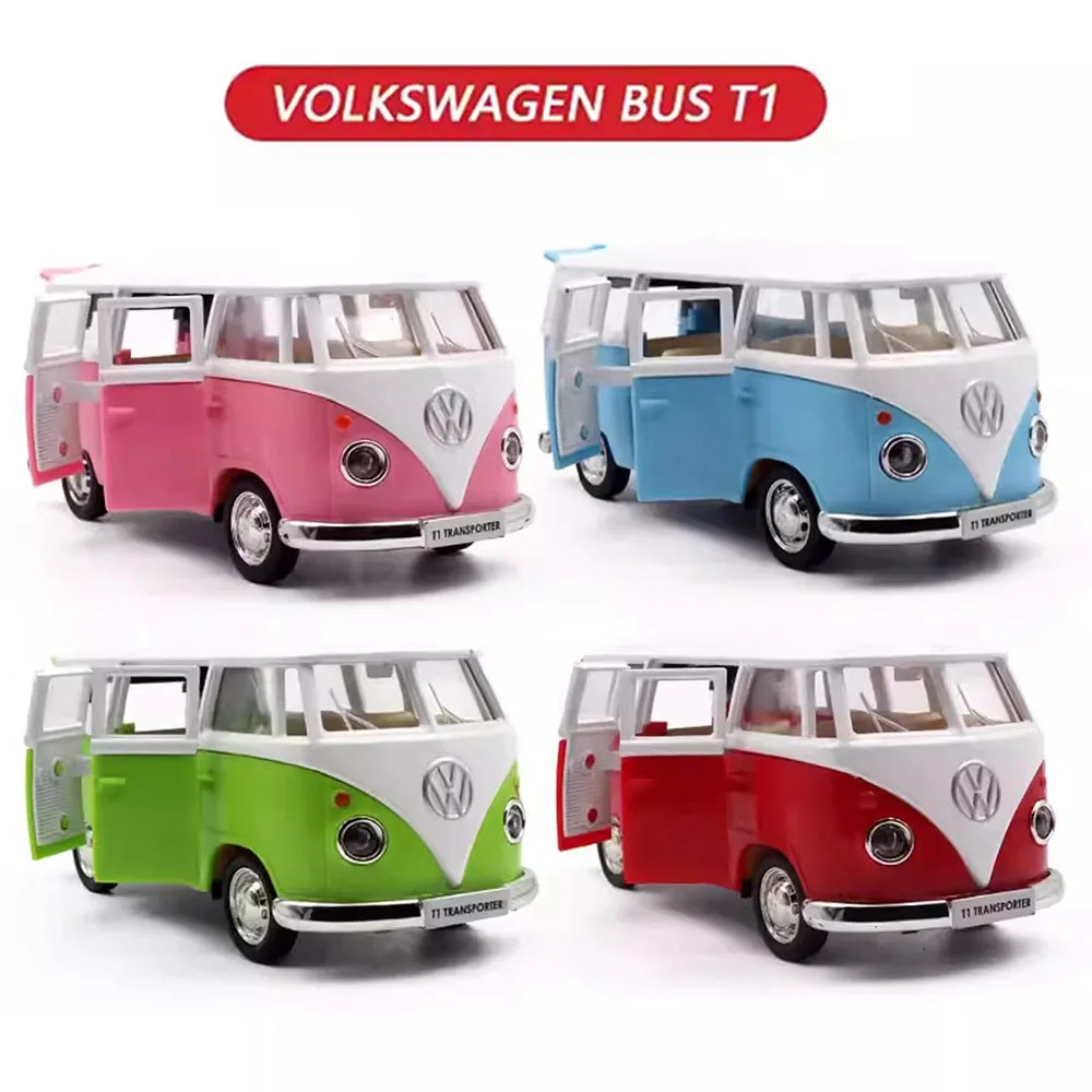 1:36 フォルクスワーゲン VW T1 バスおもちゃの車モデル合金ダイ