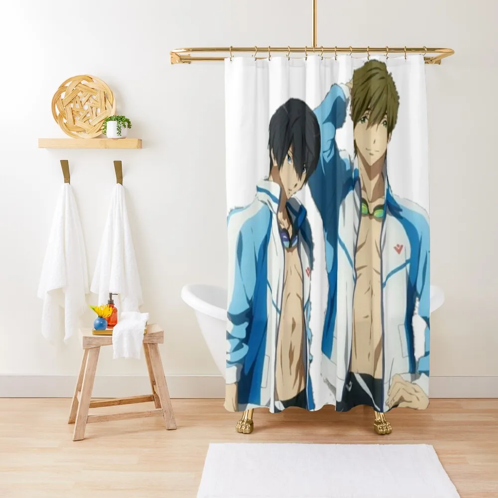

Haru and Makoto Shower Curtain For The Bathroom Waterproof Bath And Anti-Mold Waterproof Bathroom Shower Curtain