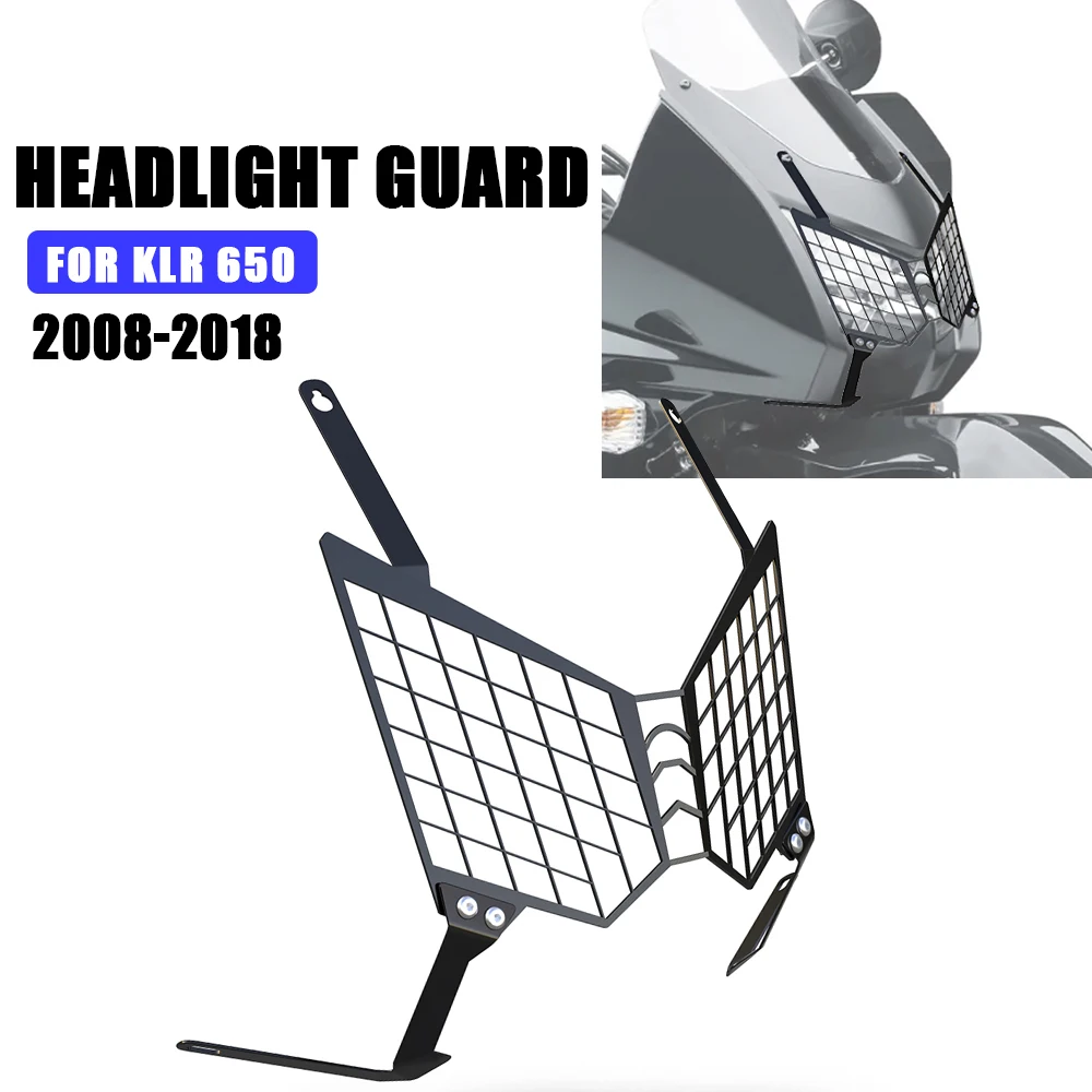

2023 KLR 650 Motorcycle Headlight Guard Front Light Headlamp Grille Guard Cover Protector For Kawasaki KLR650 2008-2021 2022