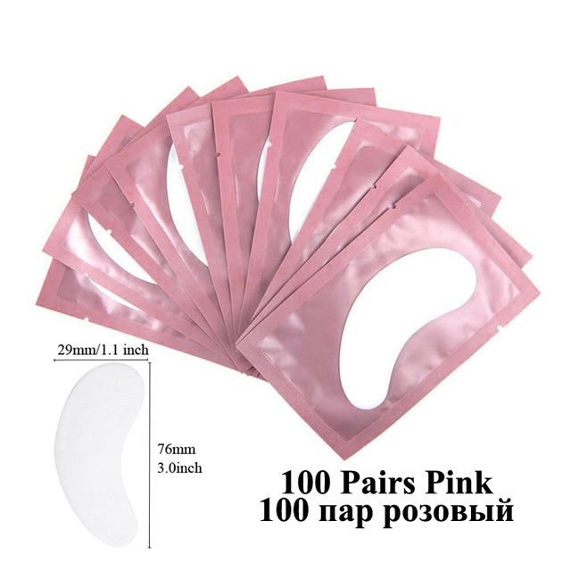 50/100pairs Eyelash Extension Paper Patches Grafted Eye Stickers 7 Color Eyelash Under Eye Pads Eye Paper Patches Tips Sticker