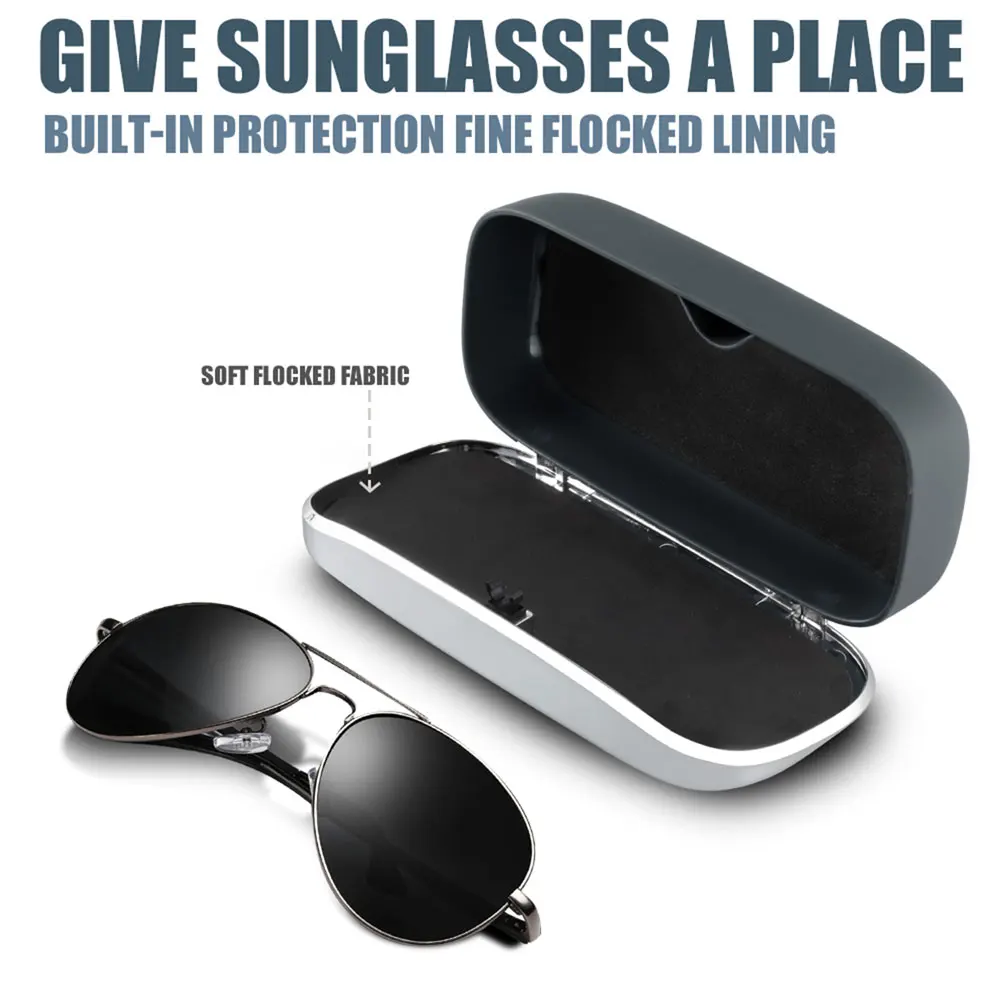 Premium Car Sun Visor Sunglasses Holder and Storage Clip Box Accessory