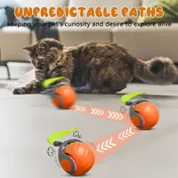 NewSpeedy Tail 2.0 Cat Toy, Speedy Tail Cat Toy, Interactive Cat Ball Toy, Smart Cat Toys Ball, Two Speed Adjustment, with Tail  3
