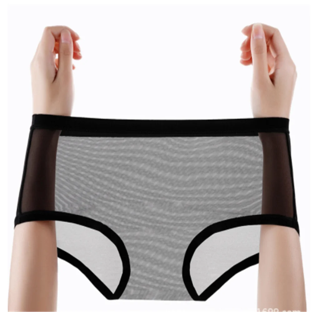 3PCS/Set Full transparent Underwear Sexy Panties Stretchy Lingerie high ...