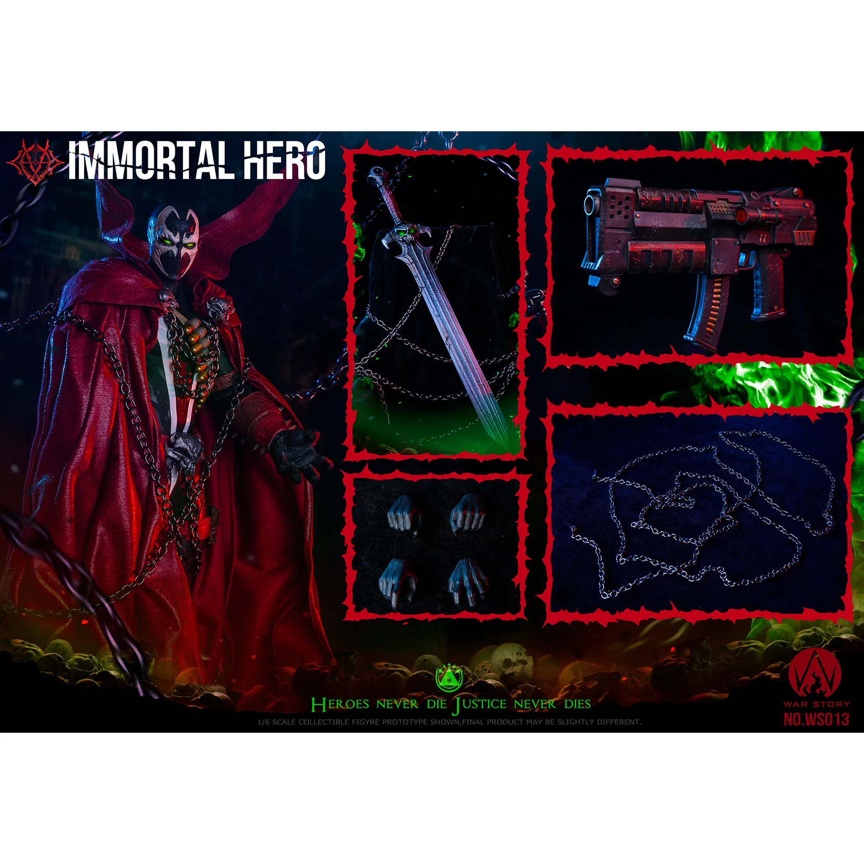 

In Stock 100% Original WAR STORY WS013 IMMORTAL HERO Mmortal Hero 1/6 Movie Character Model Art Collection Toy Gift