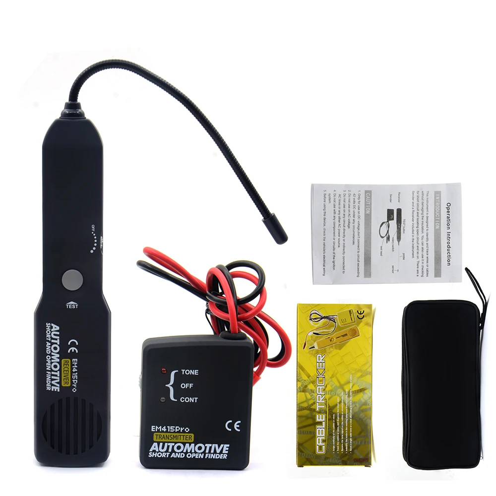 EM415PRO Automotive Short Cable Tracker & Open Wire Finder Universal EM415 PRO 6-42V DC Find Car Short Circuit Wire circuit detector automotive circuit tool