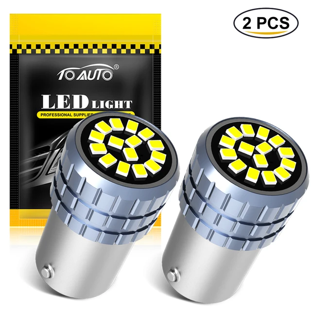 2PCS 1156/P21W/PY21W LED Bulbs White/Amber