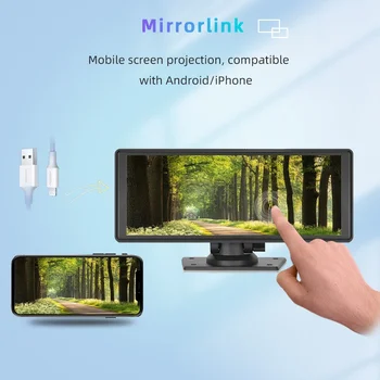 ‌Portable Car Monitor Android Auto Radio Wireless CarPlay ‌9.3 Inch Car Stereo FM Transmitter Plug and Play Installation 4