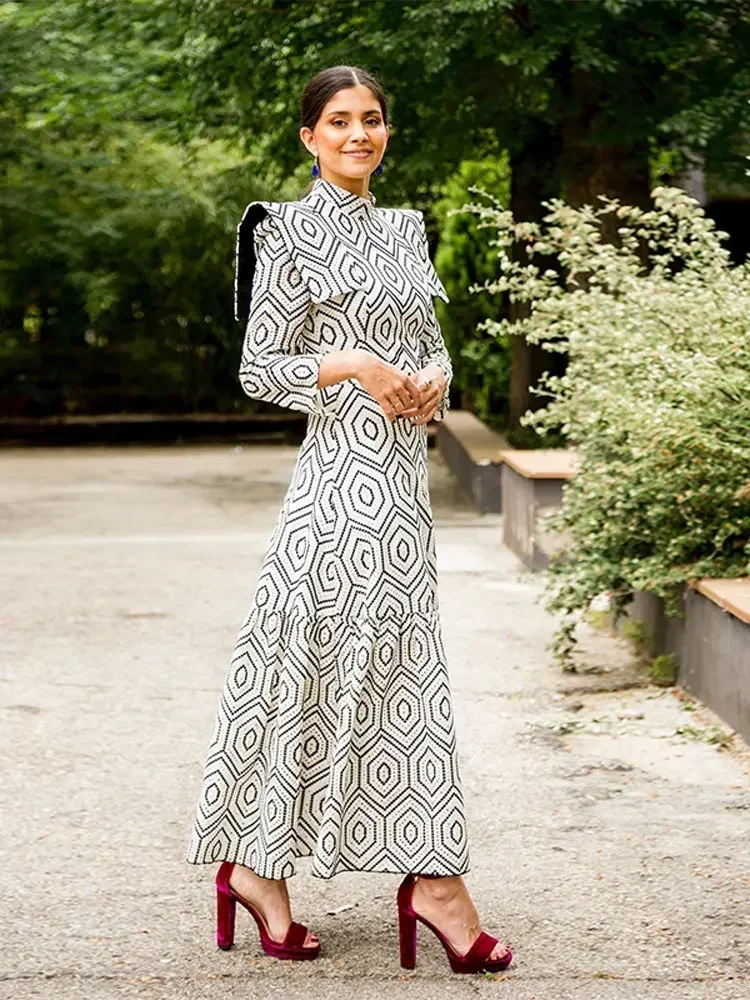 Beach Dress Sexy Beaded Design Long Sleeve Vacation Short Dress Hollow Out Cutout Texture Blouse Hip Dress