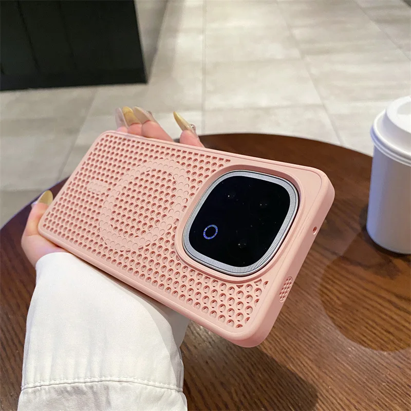 Magnetic Heat Dissipation Mesh Case with Mag-safe Charging and Shockproof Soft Bumper