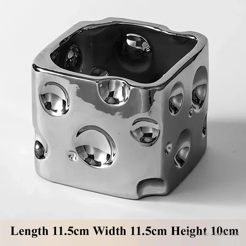 Square Cheese Shaped Storage Box, Creative Desktop Trash Can, Uncovered Home, Tea, Dining Table, Living Room Decoration, 1Pc