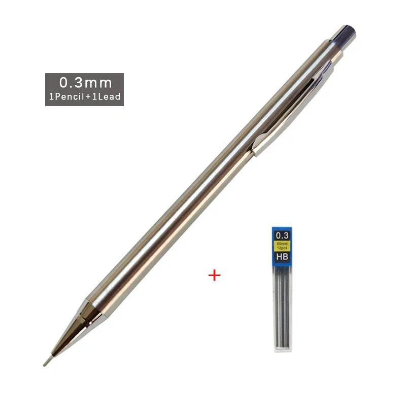 Full Metal Mechanical Pencil 0.3mm/0.5mm/0.7mm/0.9mm High Quality HB Automatic Pencils Writing School Pencils Office Supplies 3