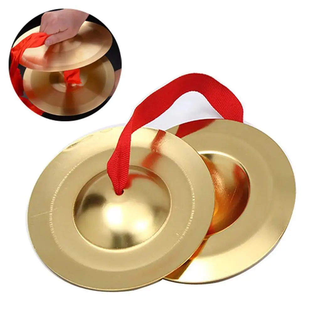 1 Pair Cymbals Children Toys Hand Cymbals Copper Hand Finger Gong Percussion Musical Instruments
