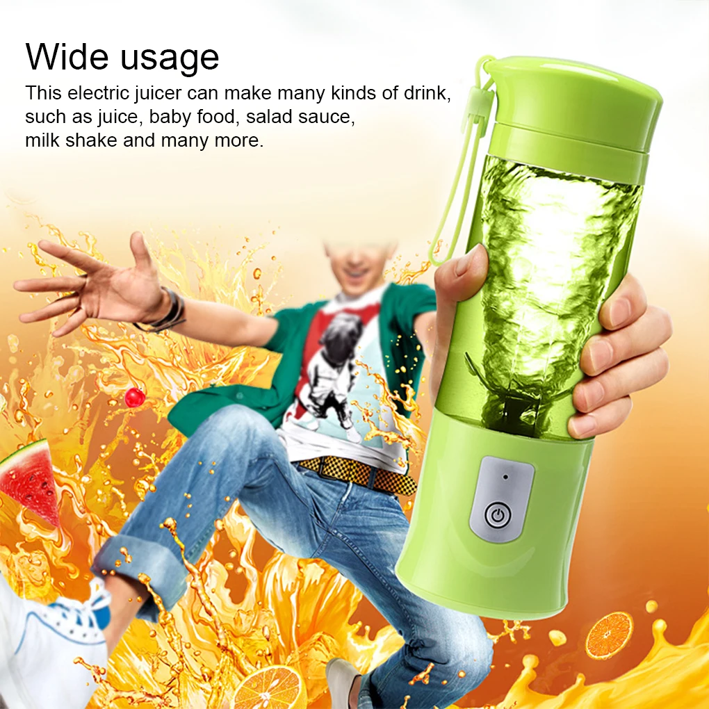 Electric Juicer Household Fast Speed Blender Cup Traveling Fitness Portable Cordless Juice Maker Kitchen Gadget Purple 2